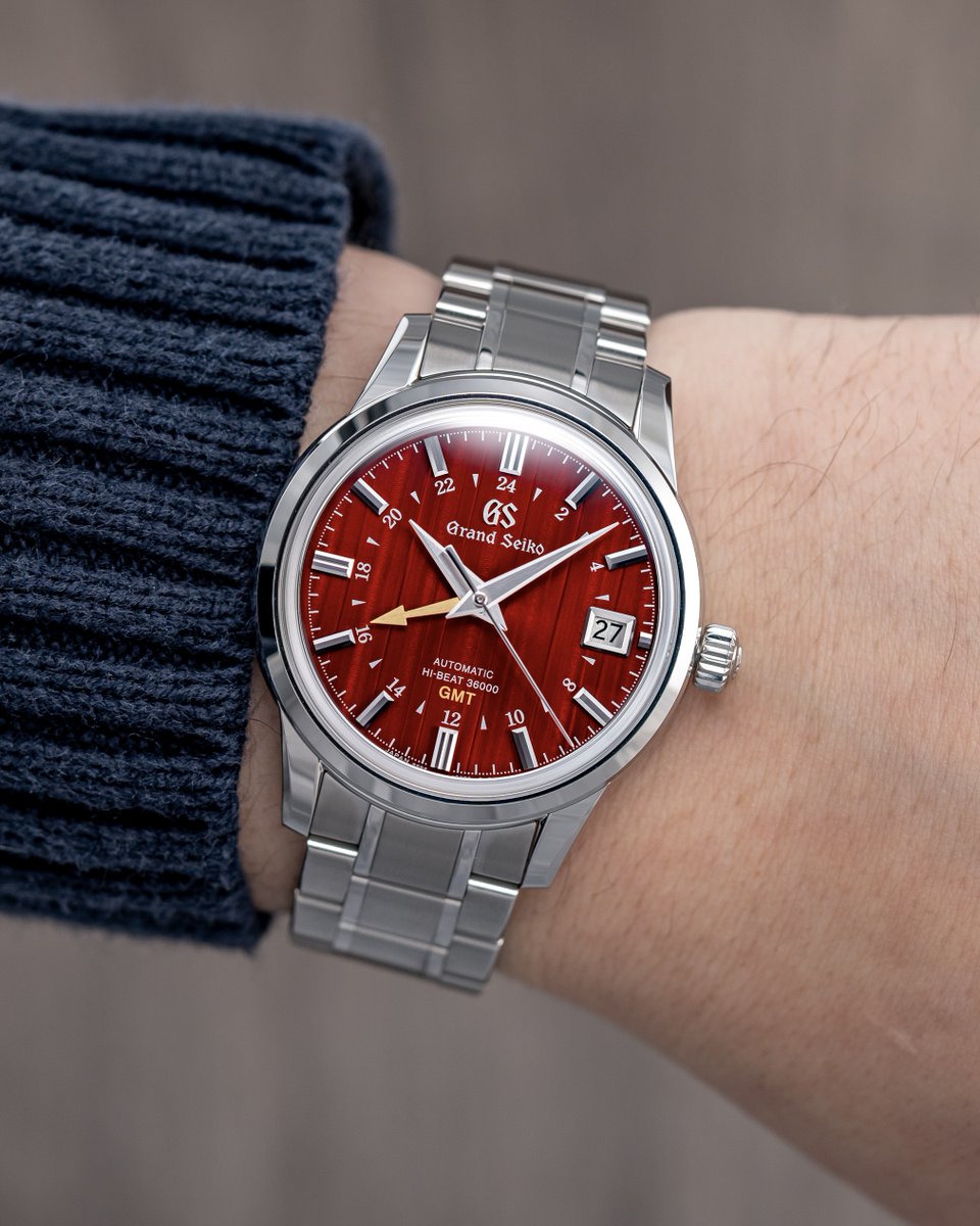 baldassarreted's tweet photo. The Grand Seiko SBGJ273 “Yuka Momiji” is a great example of how an expressive dial can actually make the brand’s finishing even more noticeable.

Its striated red dial takes inspiration from traditional Japanese lacquered floors reflecting the vivid colors of autumn leaves. The texture creates an impressive range of red tones depending on the light and gives the watch considerably more depth than you might expect from a single-color dial.

What makes the SBGJ273 particularly interesting is how that bold backdrop plays against Grand Seiko’s typically precise finishing. The Zaratsu-polished case and contrasting brushed surfaces are complemented by the mixture of finishing techniques across the dial details. The contrast between the expressive dial and precise finishing is a big part of what makes this watch work.

That attention to detail continues through the caseback with the finishing applied to the movement components. It adds another area to appreciate on a watch that already offers plenty to explore from the front.

It’s an intricate take on Grand Seiko’s design language and one that really benefits from being seen up close.