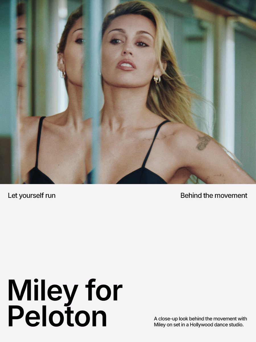 onepeloton's tweet photo. @miley for Peloton 
in her stride https://t.co/6UF7y4tYY6