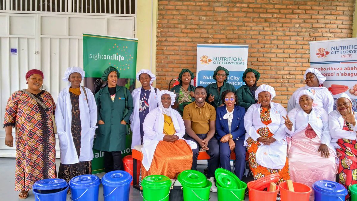 SightandLife's tweet photo. 📢 We recently conducted a capacity building training to food vendors at Rubavu and Rusizi Districts in Rwanda. 🇷🇼

The training focused on strengthening safe vendor practices, data entry, reporting and activity planning, led by Ms.Innocente Turinimigisha, @SightandLife City Coordinator at Rubavu District, Rwanda.

Over 25+  food vendors received practical knowledge and skills to promote safer food practices, improved data management and more effective planning contributing to healthier urban food systems and better nutrition outcomes. 
 
This is part of our Nutrition in City Ecosystems (NICE) project which aims to improve health and nutrition and contribute to reducing poverty for populations of city regions, especially women, youth and vulnerable groups. 
 
@SwissTPH | @ETH_en | @E4S_Center | @Susagfoundation 
 
#NICENutrition #UrbanNutrition #FoodSystems #Nutrition #ClimateResilience