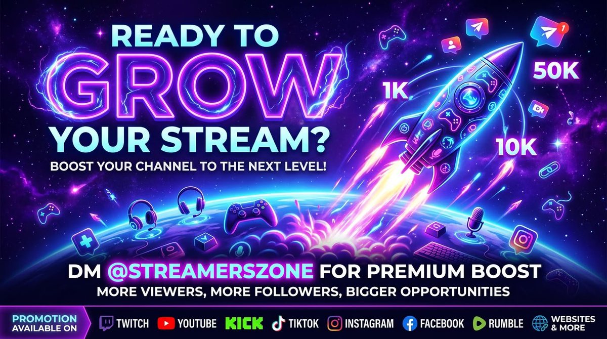 streamerszone's tweet photo. LET'S GROW UP ORGANICALLY WITH US🚀📈

Build your YouTube,Twitch &amp; Kick streams NOW!

Drop links below

Like❤️Comment💬Repost🔄

DM for special promo &amp; exclusive  growth!🚀

#twitch #youtube #Kick #Gaming #Streamer #ContentCreator #Supportstreamer #YouTubeGrowth #efootball #fc27 https://t.co/lTqiUJTxl6