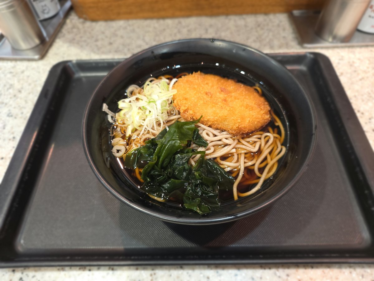 ys_sphere's tweet photo. 哲人のおかげで帰りに食べるコロッケそばが美味い
雨で濡れた体に染み入る https://t.co/FOEP73ABwV