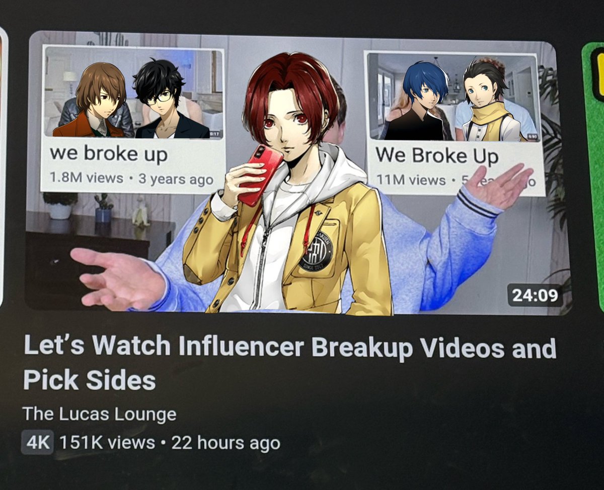 venusoshogi's tweet photo. lets watch protag breakup vids and pick sides https://t.co/rdXq9Gncj8