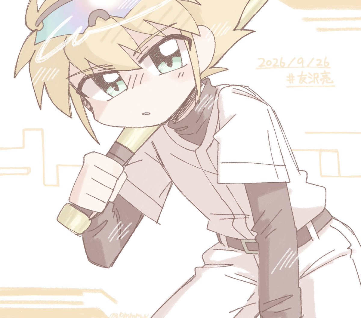 pmmm_v's tweet photo. #パワプロシリーズ版深夜の真剣お絵描き60分一本勝負 https://t.co/frH5GekzlV