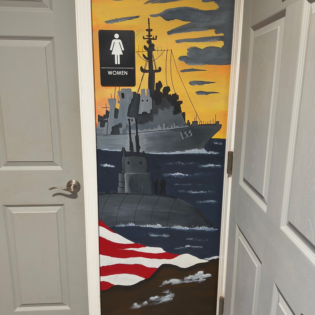 TXCowboyChris's tweet photo. @MelBlountYLI What do you think of my tribute to the military? I wish Rocky and some of his teammates would stop by for a bite of my Texas BBQ. I am The Twisted Texan in Rocky Mount, VA https://t.co/y6z8hkHxU3