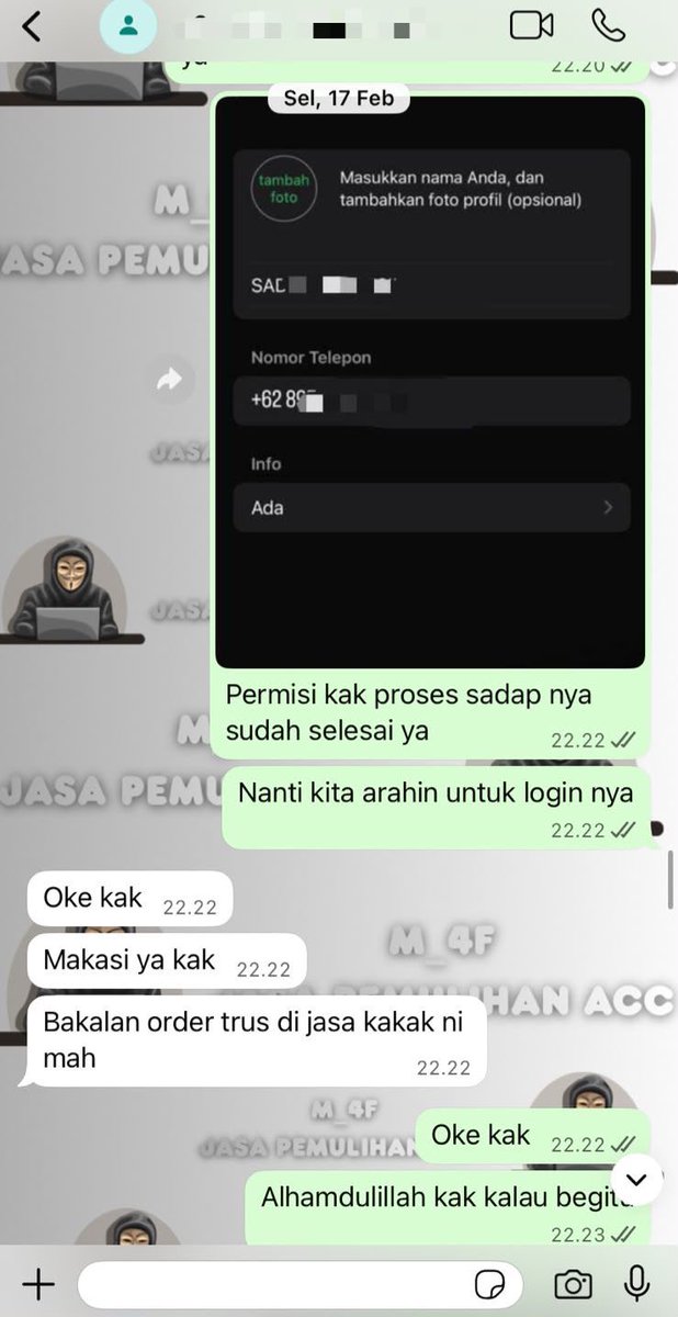 menarikz's tweet photo. Membantu Jasa Pemulihan &amp; Perbaikan Akun Sosmed.

Melayani :
🔒Pulihkan,Balikin &amp; Hapus/Nonaktifkan Akun 
🔒Lacak Lokasi — Sadap Wa — Hack Akun

( Facebook, Instagram, TikTok, WhatsApp, Line, Twitter/X, Gmail/Email,Telegram, Game &amp; Lainnya ) 

Minatt?? WhatsApp Ada Di Bio !!! https://t.co/im5DEVvOWF