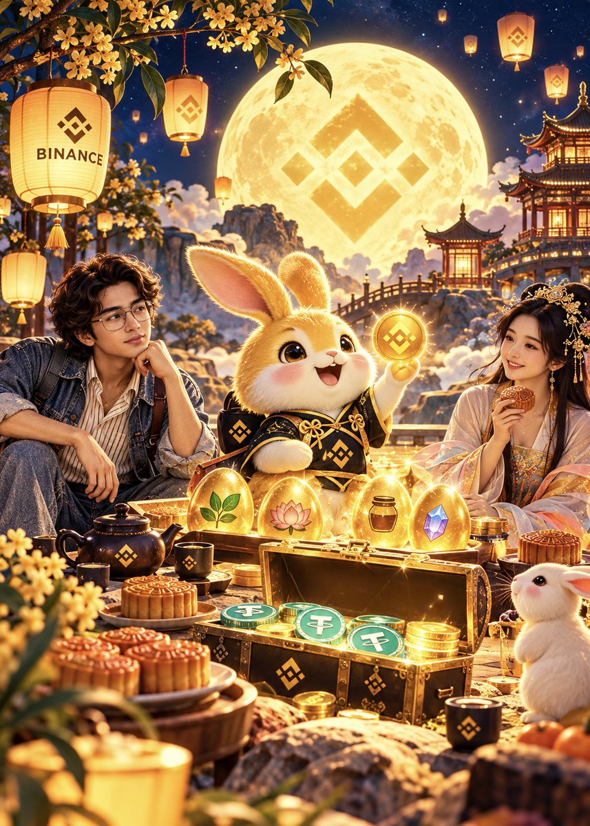Mavis054's tweet photo. 🌕 The Golden Rabbit’s Moonlit Journey

On the night of the Mid-Autumn full moon, the sky above Binance Moon Kingdom turned completely golden.

Bibi was sitting beside the Golden Rabbit, looking at four glowing eggs scattered across the moon’s surface.

The Golden Rabbit whispered:

“Four treasures. One journey. Find them all before the moon reaches its brightest.”

So they started their adventure.

The first treasure was hidden inside a field of golden flowers.
The second was protected by a crystal dragon.
The third rested beneath an ancient moon temple.
And the fourth was guarded by a family of tiny rabbits who only opened the gate for those willing to share their mooncakes.

Bibi didn’t fight.

She shared.

The gate opened.

With all four treasures collected, the Golden Rabbit placed them together. A brilliant golden light filled the sky, forming the Golden Rabbit Badge above the moon.

But the biggest surprise was still waiting.

A mysterious chest appeared beside them.

The Golden Rabbit smiled and said:

“Sometimes the real treasure isn't what you find. It's the story you create along the way.”

Under the brightest full moon, Bibi, the Golden Rabbit, and their new friends gathered for one final mooncake feast.

And that night, the moon felt a little closer than ever.

🐰🌕✨

#SănThỏVàng #TrăngRằmViênMãn #Binance 
@binance_vietnam