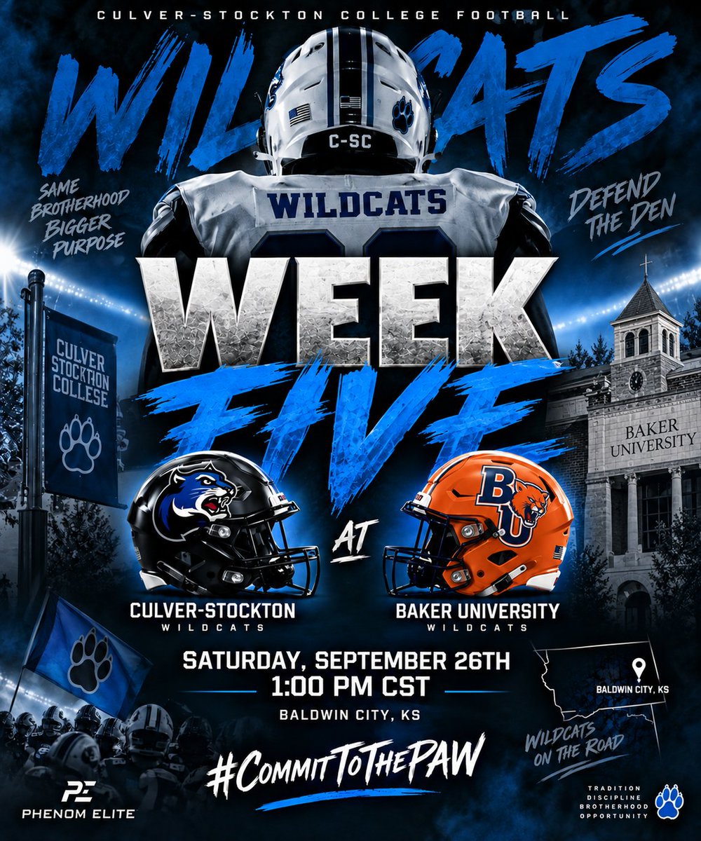 CoachCutshaw's tweet photo. Battle of the Wildcats this afternoon!
π Baker University (KS)
ποΈ Don Parker Field at Liston Stadium
π Baldwin City, KS
π°οΈ 1:00 PM CST
πΊ https://t.co/4f7kZXgcyI
#CommitToThePAW ππΌπΎπ¦β¬οΈβ¬οΈ https://t.co/e7cQGZvbId