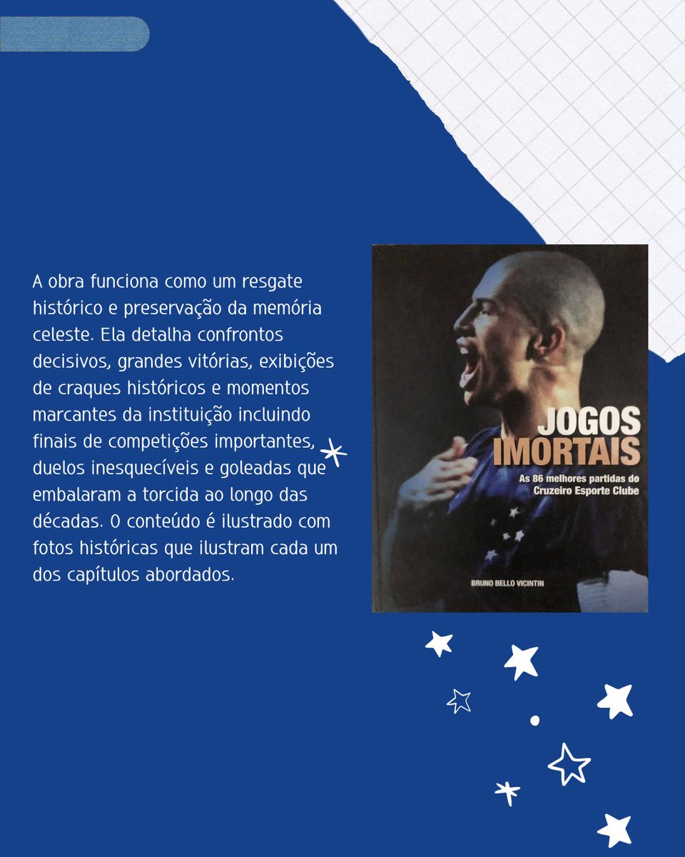 cruleitorestw's tweet photo. Seleção de livros para matar saudade do Cruzeiro na Data Fifa ✨️📚🦊

Um pouco das nossas páginas heroicas e imortais para quem quer aprender mais sobre o time, conhecer histórias marcantes ou iniciar o hábito da leitura com aquilo que amamos 💙

E aí, Cruleitor, qual livro não pode faltar em uma indicação cabulosa? 

#Cruleitores #Cruzeiro