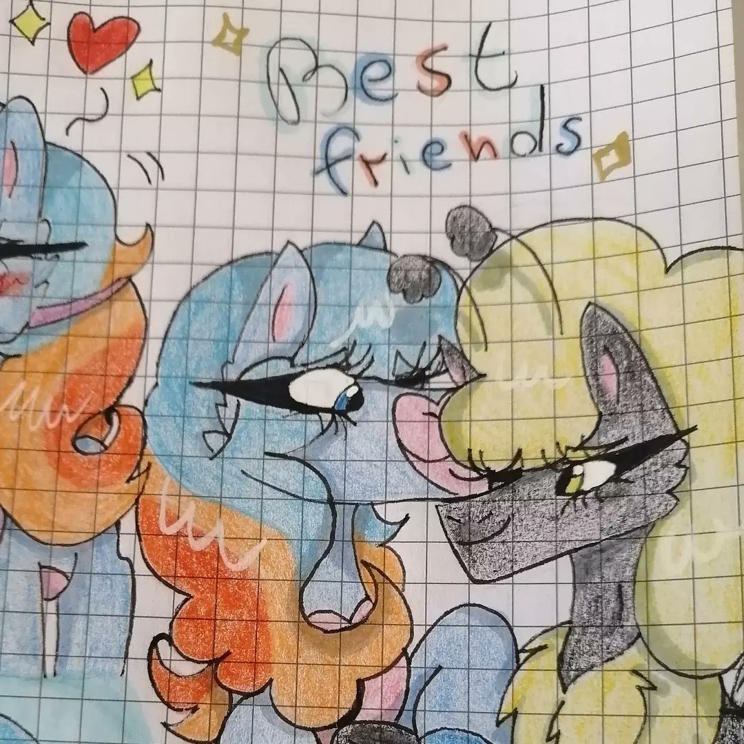 VioletteTimbers's tweet photo. Hi everyone, sorry for the delay with this drawing. I’ve been busy, but here it is. Meet another of my OCs: Blueberry &amp; Mango Sherbet. https://t.co/MezTUl3GPP
