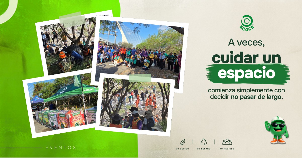 ecoceac's tweet photo. El pasado 19 de septiembre, 110 personas se sumaron a nuestro #EcoRescate Río Santa Catarina, en Monterrey, Nuevo León, para dedicar parte de su día a cuidar este espacio y dar un mejor destino a los materiales que encontramos en el camino. ♻️🌎

Durante la jornada logramos acopiar:

♻️ 5 kg de PET
📦 11 kg de materiales flexibles
♻️ 10 kg de HDPE
🍾 8 kg de vidrio
🗑️ Y aproximadamente 900 kg de materiales inorgánicos no reciclables

Cada kilo recuperado representa una oportunidad, pero cada persona que participa representa algo todavía más importante: una comunidad que decide involucrarse y hacer la diferencia. 🤝💚

Gracias a todas las personas que se sumaron a esta jornada. ¡Sigamos conectando esfuerzos para cuidar nuestros espacios y avanzar hacia una gestión más responsable de los materiales!

#ECOCE #EcoRescate #RíoSantaCatarina #Monterrey #NuevoLeón #EconomíaCircular #Recuperación #CuidadoDelMedioAmbiente