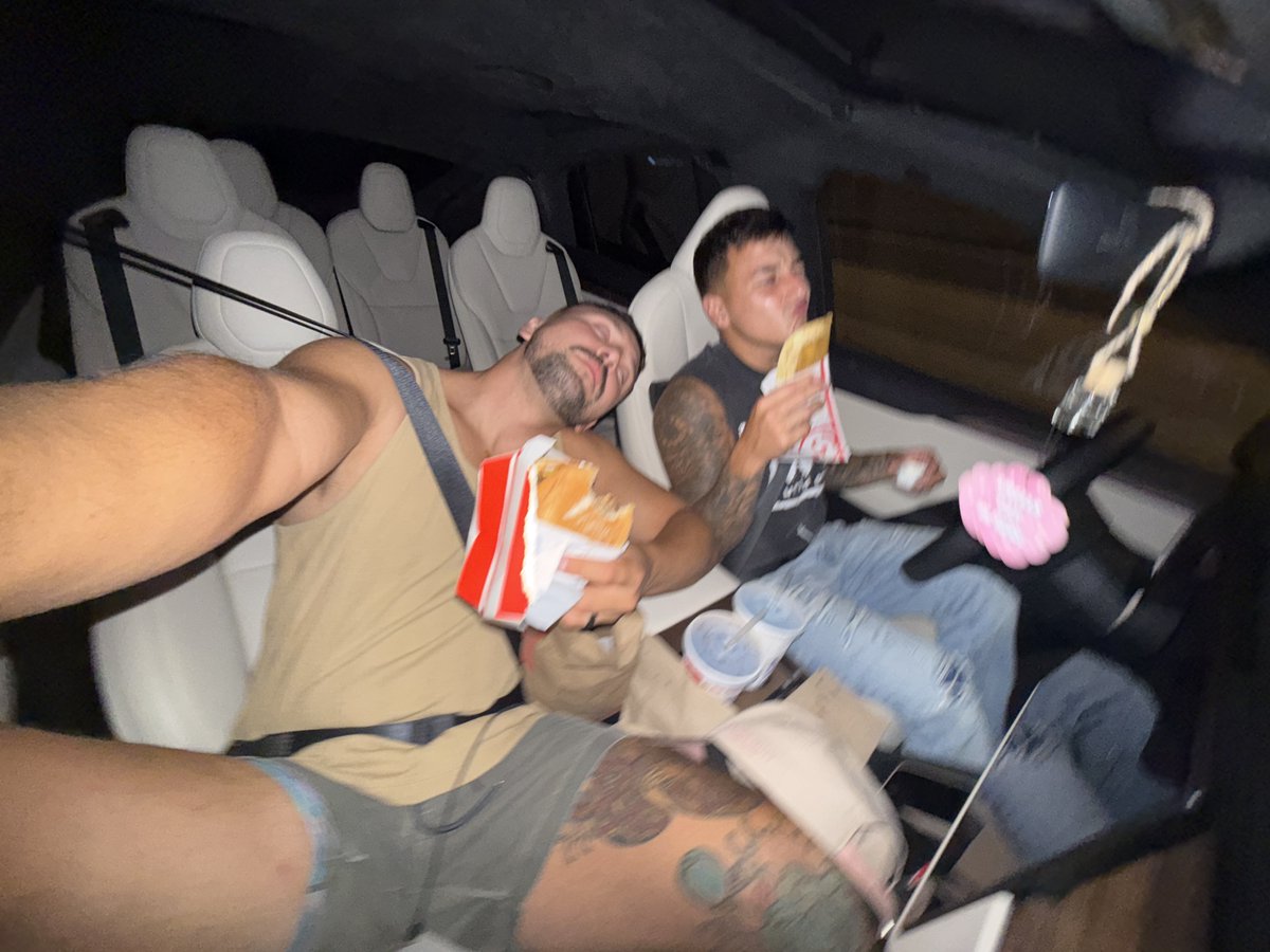 risyfredster's tweet photo. fries in the back seat. not what i'm hungry for tho https://t.co/qF1onojp4c