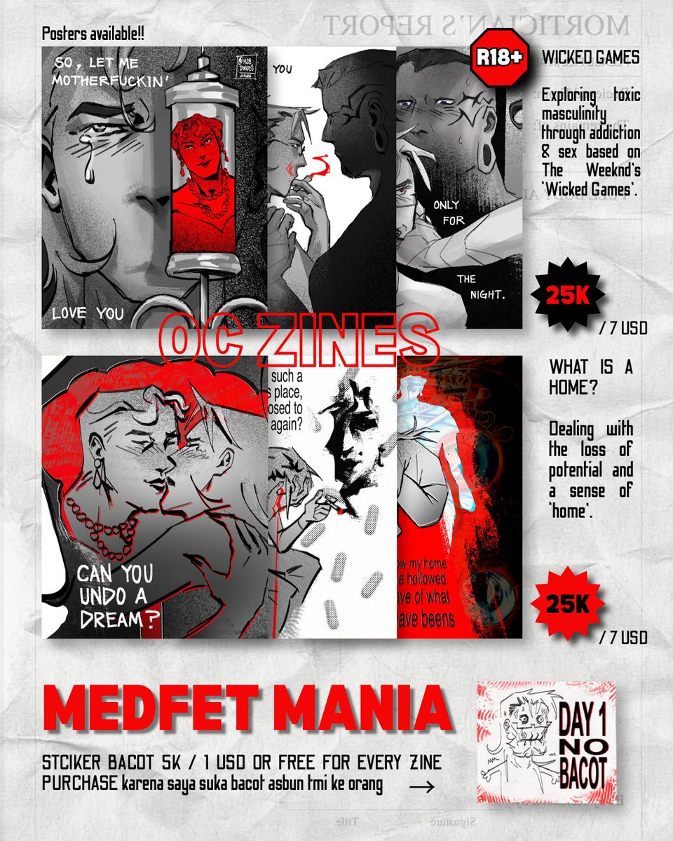 msbdoodls's tweet photo. MY #CF23 PO, MAIL &amp; INTL IS HERE‼️

🔗 PO &amp; MAIL LINK BELOW
🗓️ 26 SEPT - 5 OCT
📍 BOTH DAYS - Town2quare @ E-12
🔥 Originals | Backrooms | RHPS | R&amp;M | Iron Lung | Invincible | NINAH | Inscryption | Alice Madness | TSP | Creature Commandos 

(1/6) 
#comifuro23 #comifurocatalogue https://t.co/JPO8mmS18n