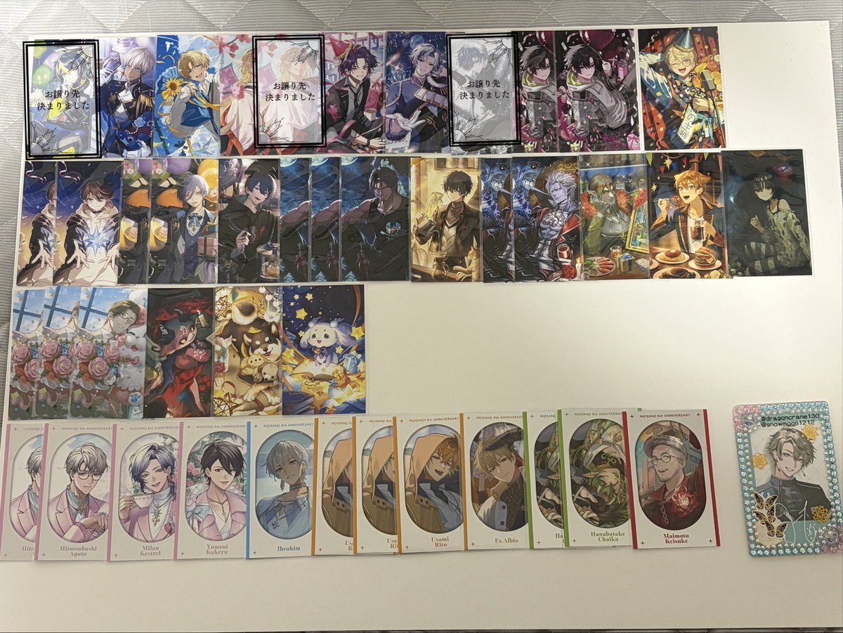 snowmoon1212's tweet photo. 交換　にじさんじ ノスタルジア 2026 2025 コレクションカード  8th
求：画像1 各1 
譲：画像2 .3
ご不快無ければこちらから画像1枚目1段目以外、画像2枚目からは複数提供可
別垢固定ポストの異種カードとの交換可
郵送交換希望
別垢サーチバンの可能性あるため一時的に鍵解放中 https://t.co/iZEmSDejme