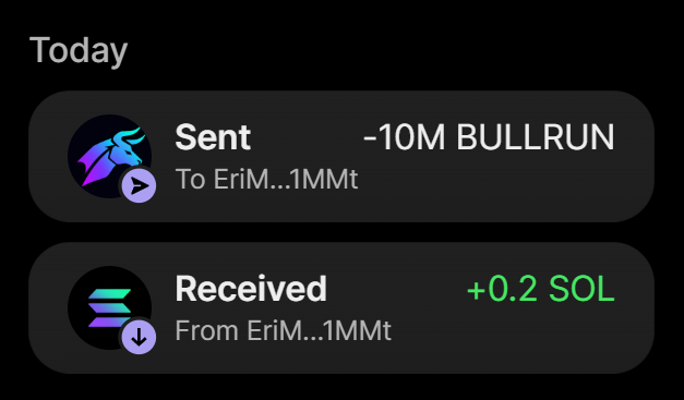BullrunCash's tweet photo. 10 MILLION $BULLRUN PURCHASE COMPLETED FOR 0.2 SOL

BUY ON 𝕏 → Send SOL to:
8trY7gA9kzf9Yu4LUW8SdGCuydHAHfodCEFH3CGHUgWR

Min: 0.2 | Max: 10

0.2 $SOL → 10M $BULLRUN
1 $SOL → 100M $BULLRUN
5 $SOL → 1B $BULLRUN 

Visit https://t.co/N6UvBwkXIX

Retweet & Drop Solana Wallet Address for $100,000 $BULLRUN