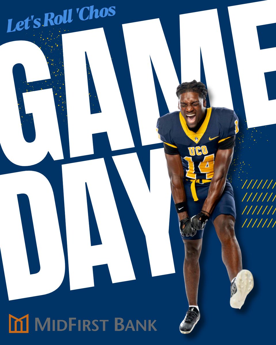 ucoathletics's tweet photo. GAMEDAY! Home Sweet Homecoming🏈

⏰7:00 p.m.
🆚Northwest Missouri
📍Chad Richison Stadium

🎟️ https://t.co/T64qHBqoxQ…
📺 https://t.co/etZ209gKSp
🎧 https://t.co/eEA7uAHFzY
📊 https://t.co/yMrsTmpfNr…

@ucobronchofb | @MidFirst x #RollChos https://t.co/Y2xNACv81B
