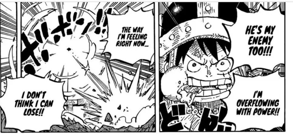 Jimo78596384's tweet photo. @Skibididdler_ Luffy is literally pushing himself to the limit to maintain his form, and he rightly says that he could die once he comes out of it.

What kind of argument is that? Dropping out of Gear 5 depends on the amount of energy Luffy has. https://t.co/l8i6WgdWqn