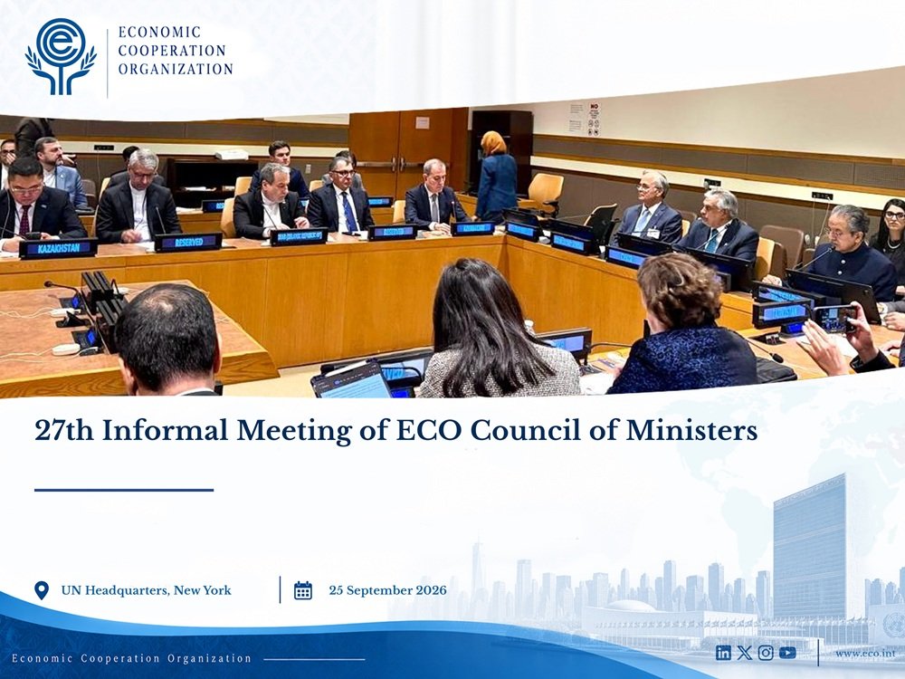 eco_secretariat's tweet photo. ECO HOLDS 27th INFORMAL COUNCIL OF MINISTERS MEETING IN NEW YORK
New York – September 2026 
https://t.co/5Nv3JUcpsS https://t.co/Qf1qntfX7s