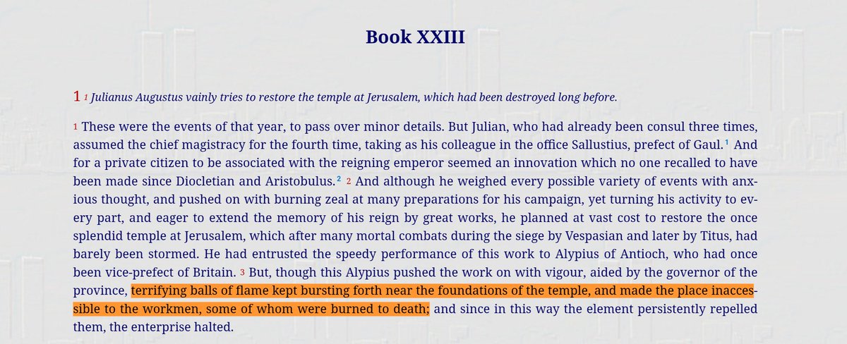 Sfkidw23's tweet photo. @idfklol1034980 @YrreCultureWar Holy cope
And getting completely exposed on the "millions in witch trials" pop-history myth?
Ammianus literally wrote "balls of fire erupted from near the foundations"
Keep crying about "nonsensical intervals" when geology proves the May 363 AD quake
...but  Ok 🧃 https://t.co/6GML9OFl3w
