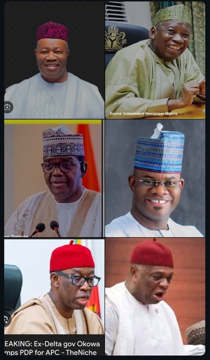 firstladyship's tweet photo. They are Bola Tinubu’s men. They were all accused of corruption at one point or the other. This is corruption supporting corruption. https://t.co/AK8fIJel26