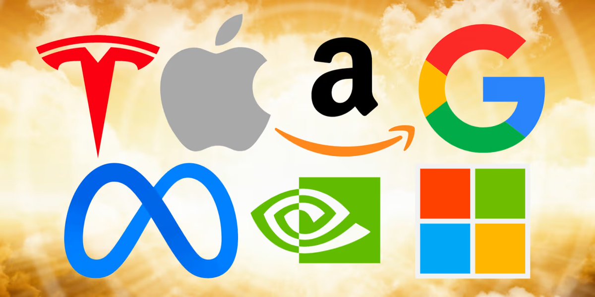 OnlyOTrades's tweet photo. The “Magnificent 7” stocks have been having an AMAZING year besides Elon Musk’s Tesla…😱📈

🟢 Apple $AAPL: +25% 📈
🟢 Amazon $AMZN: +8% 📈
🟢 Google $GOOGL: +10% 📈
🟢 Meta $META: +14% 📈
🟢 Microsoft $MSFT: +7% 📈
🟢 Nvidia $NVDA: +21% 📈
🔴 Tesla $TSLA: -17% 📉 https://t.co/rMoeo0nFzY