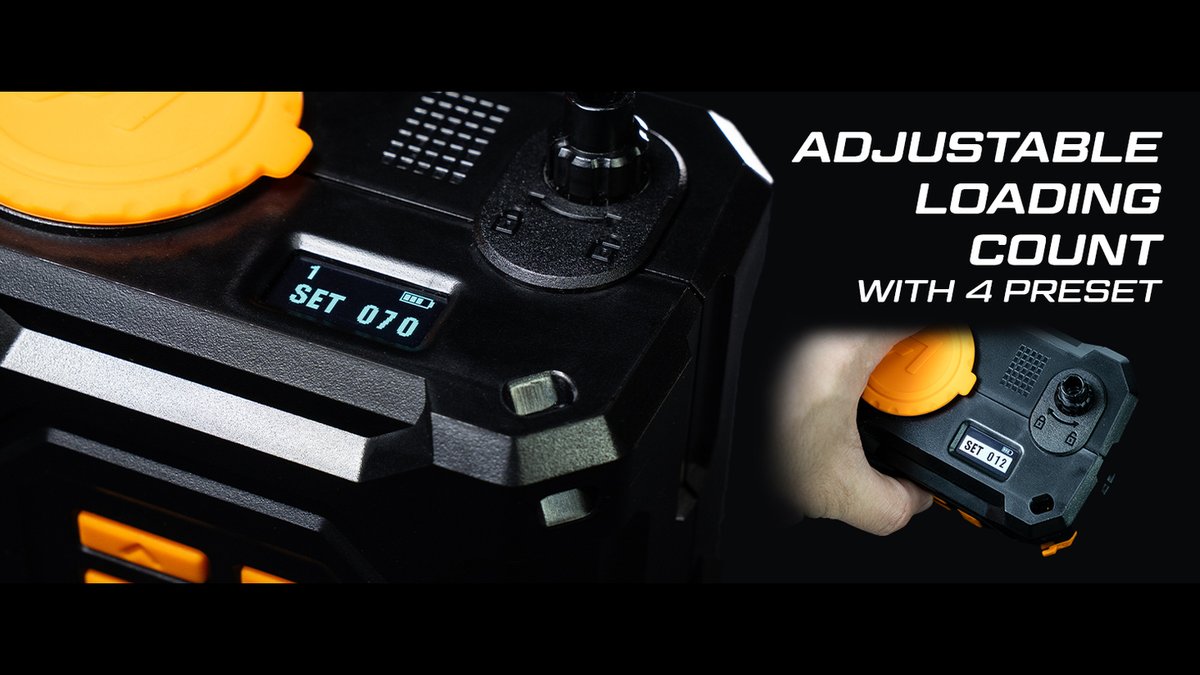 AcetechTw's tweet photo. 先週チラ見せした電動BBローダー「miniLoader」、ついに公開！

弾数を設定して、毎秒20発でサクッと装填。
コンパクトで、持ち運びもラク！
スワイプしてチェック！続報もお楽しみに！ https://t.co/LlwF12EnV1