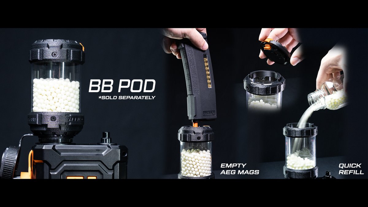 AcetechTw's tweet photo. 先週チラ見せした電動BBローダー「miniLoader」、ついに公開！

弾数を設定して、毎秒20発でサクッと装填。
コンパクトで、持ち運びもラク！
スワイプしてチェック！続報もお楽しみに！ https://t.co/LlwF12EnV1