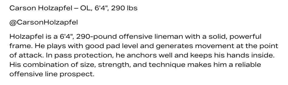 CarsonHolzapfel's tweet photo. Thank you @LT2FBA and @LoganTillman for the recognition and write-up in 2028’s On The Rise! Truly honored to be included. 💪🏈 https://t.co/CaYtH9QkqI