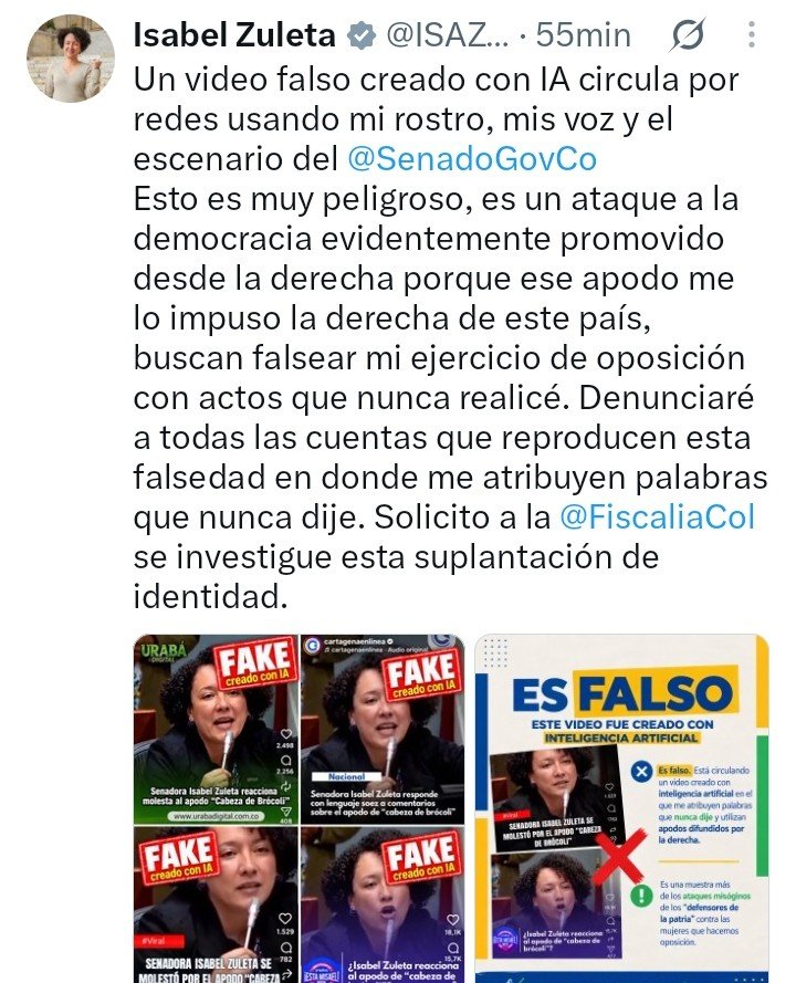 CrisAchmetoglou's tweet photo. Va a tener que denunciar a media Colombia. Coseche lo que ha sembrado en estos años, porque usted sin lugar a dudas es una de las viejas más odiadas en este país. @ISAZULETA https://t.co/hOkeZY1e2z
