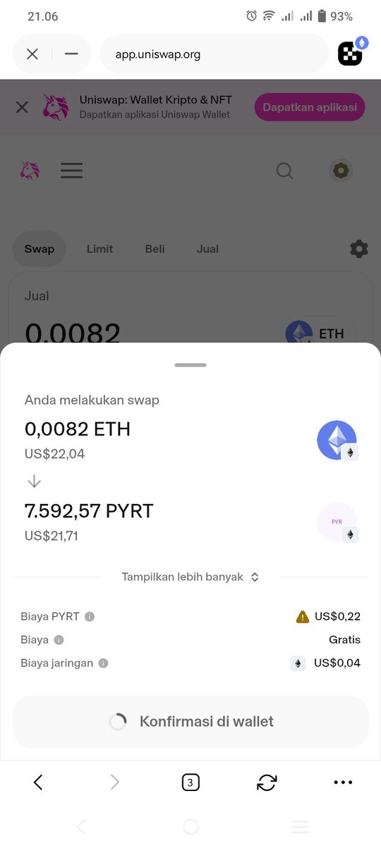 Inaw0k's tweet photo. @AFCryptoX @Pyrand_coin New buy $22
0x9e555533cbb49e487490b9e3f0580e47b1686b604424cf9bf7be132af9418943 https://t.co/ESqk3GueQt