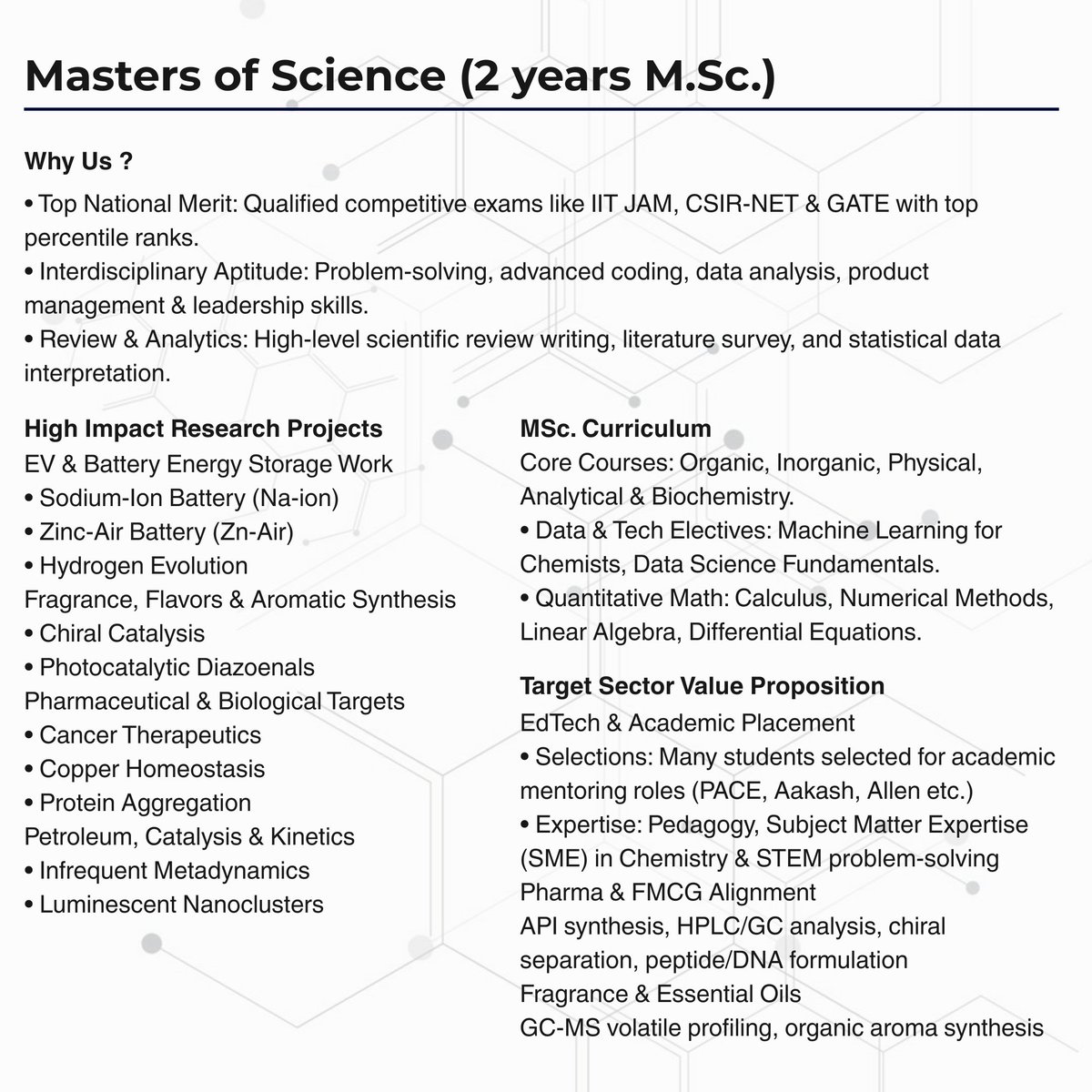 chemiitb's tweet photo. The Department of Chemistry, IIT Bombay offers students much more than a conventional academic pathway. With a strong foundation in chemistry, students gain opportunities to explore interdisciplinary learning, research, industry exposure, projects, internships, and skills. https://t.co/xPYby3gIVF