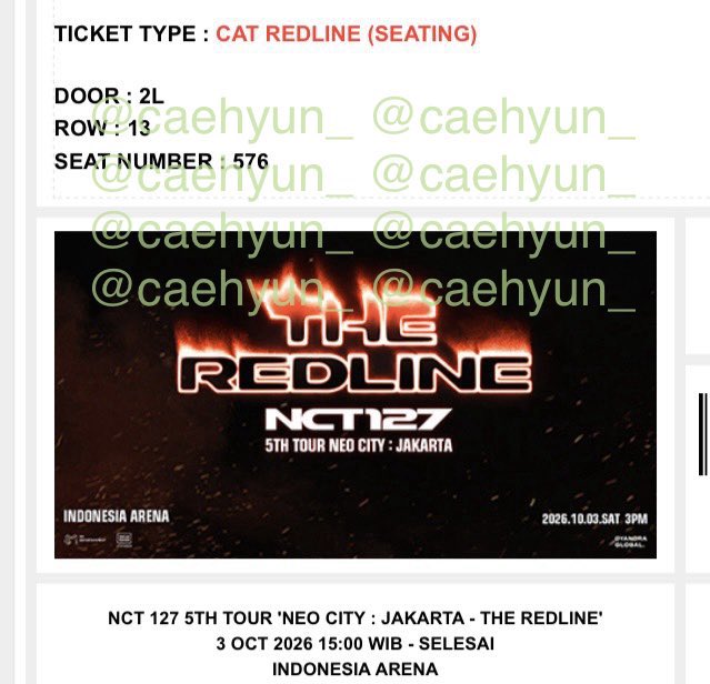 sunmorikuy_'s tweet photo. aku bantu jual tiket nct 127 red line
.
WTS NCT 127 THE REDLINE IN JAKARTA 

🎫 Redline (1 tix)
 💰 4,2jt 

DOOR : 2L

✅ sudah sampai fisik
✅dp/fp

Dp kecil, pelunasan 2 oktober saat tuktik

#redline #redlineinjakarta #wtb #wts #nct127 https://t.co/rAmRpBvSB1