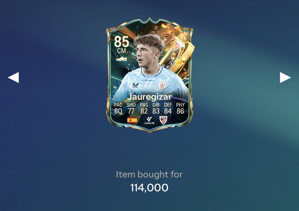 EAsportsFCleak's tweet photo. 🚨Destined for Glory Flips🚨

First promo of the year = MONEY💰💰💰

We made some INSANE calls in the discord and absolutely printed coins🥳🥳

Harder 160->215+🔥
Jauregizar 114->144🔥
Rogers 530->635🔥🔥
Isak 700k->800
Bisseck 115->135🔥
Aubameyang 235->265

We will do this today too👀🔥

👉 https://t.co/NqemRRBcjx