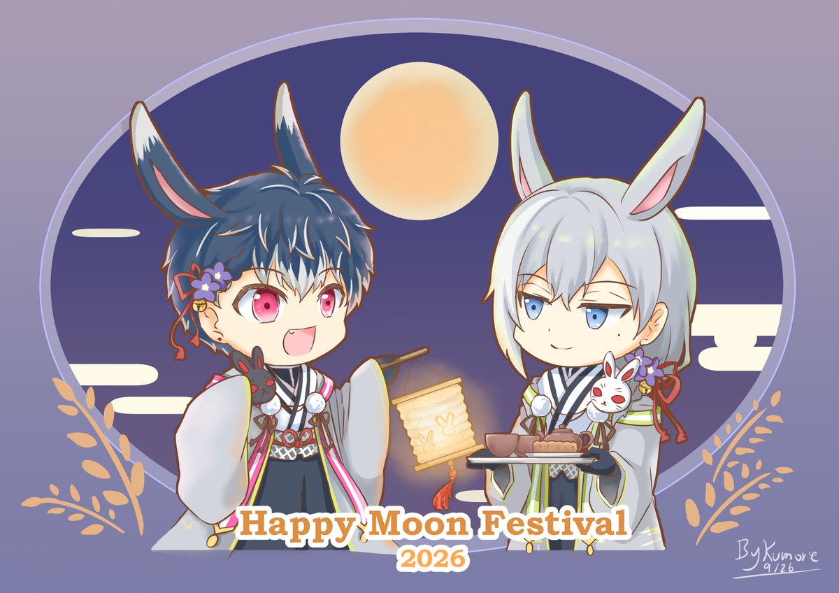 nazoneko2018's tweet photo. モモ＋ユキ
「Happy Moon Festival！」「中秋節快樂!」

遅れてしまった
服は20年愛七月見祭の衣装 https://t.co/pvSaNmktXl