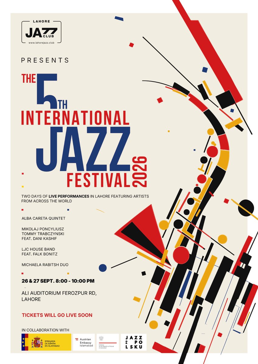 AustriaInPAK's tweet photo. From Islamabad to Lahore! 🇦🇹🎺

After performing in the capital yesterday, the Michaela Rabitsch Duo are bringing Austrian jazz to Lahore.

Proud to support their Pakistan tour.

📍 Ali Auditorium
🗓️ 26 &amp; 27 September | 8–10 pm https://t.co/f8OWbRjKxp