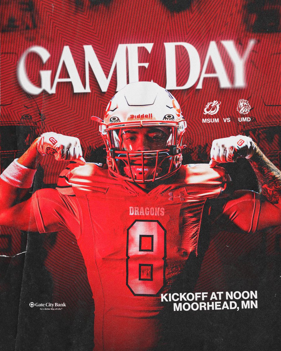 msum_football's tweet photo. GAMEDAY #DragonNation !!
Taking on the University of Minnesota Duluth!
⏰ 12pm Kickoff
📺 Midco Sports Plus & WDAY2
🎙️ @ https://t.co/K9hs0Xd06H
#FindAWay https://t.co/9yO0tSgpM8