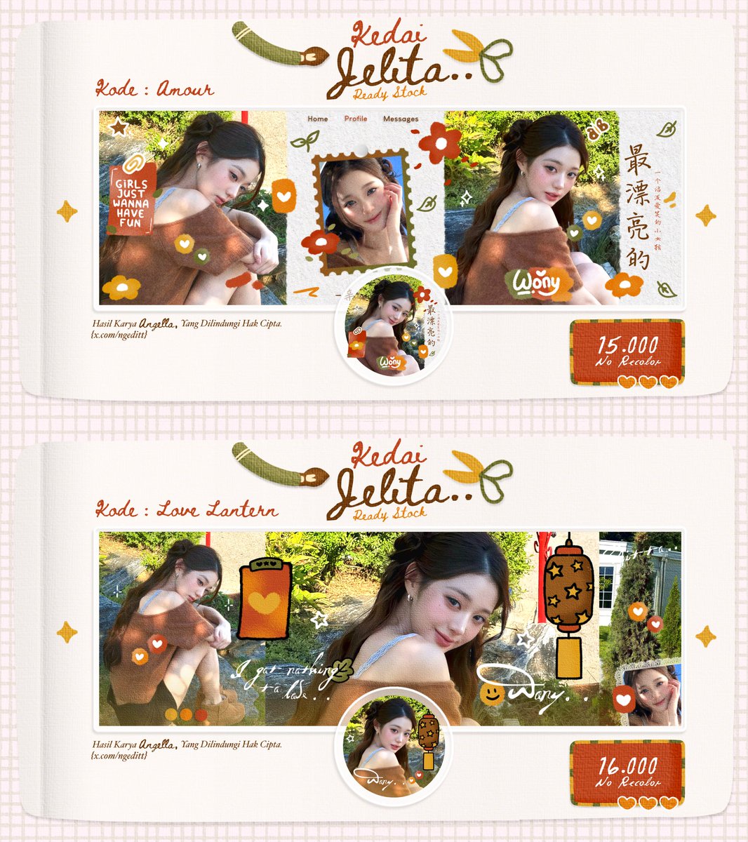 ngeditt's tweet photo. ⠀⠀⠀
⠀⠀⌗ ꒰ᐢ. .ᐢ꒱₊ ⠀ ⠀ 

Selamat weekend semuaa!<3
Tolong bantu RT Ya!^^

El punya
Layout ready stock
Serba serbi
wonyoung wony autumn .ᐟ

 ꩜ .ᐟ #zonauang #zonaba 

Bisa dijemput lewat dm yaaa🍃
⠀⠀⠀ https://t.co/p6aqNpHTKv