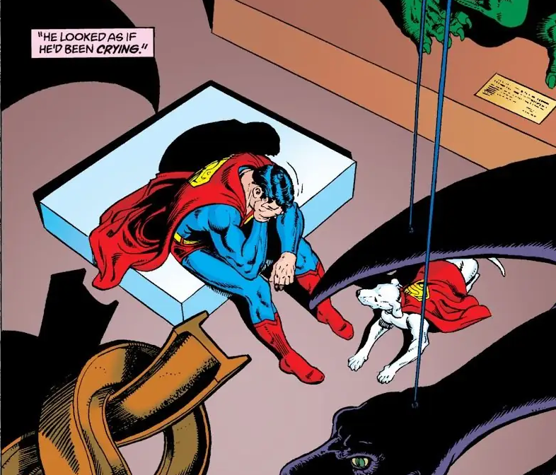 the_whar's tweet photo. They're calling Ali a larper because she thinks Superman, a character who famously masks his bone-deep loneliness so he can better serve others, might display stoicism https://t.co/JXUkwpqxlh