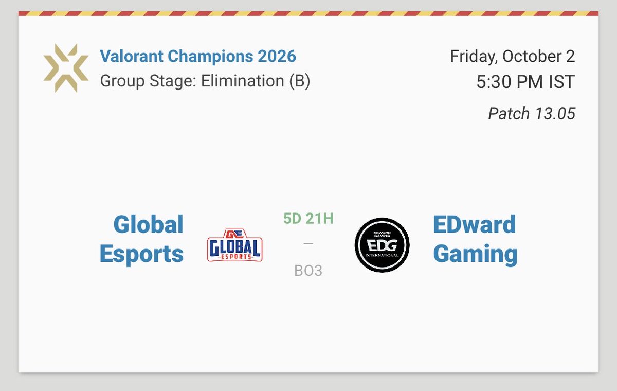 GlobalEsportsIn's tweet photo. this is gonna be absolute cinema 
#VALORANTChampions https://t.co/uXA1z3L4sa