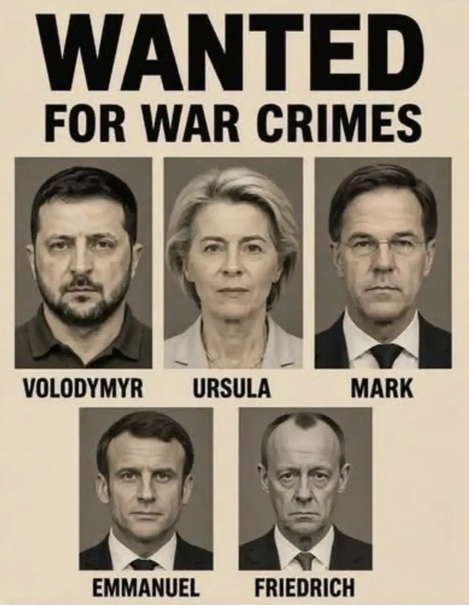 Pascal_Laurent_'s tweet photo. 🇺🇦 🇪🇺 🇳🇱 🇨🇵 🇩🇪 LES VÉRITABLES CRIMINELS DE GUERRE !
Ces 5 personnes sont responsables de millions de morts et de mutilés. https://t.co/YMOabfOC0Z