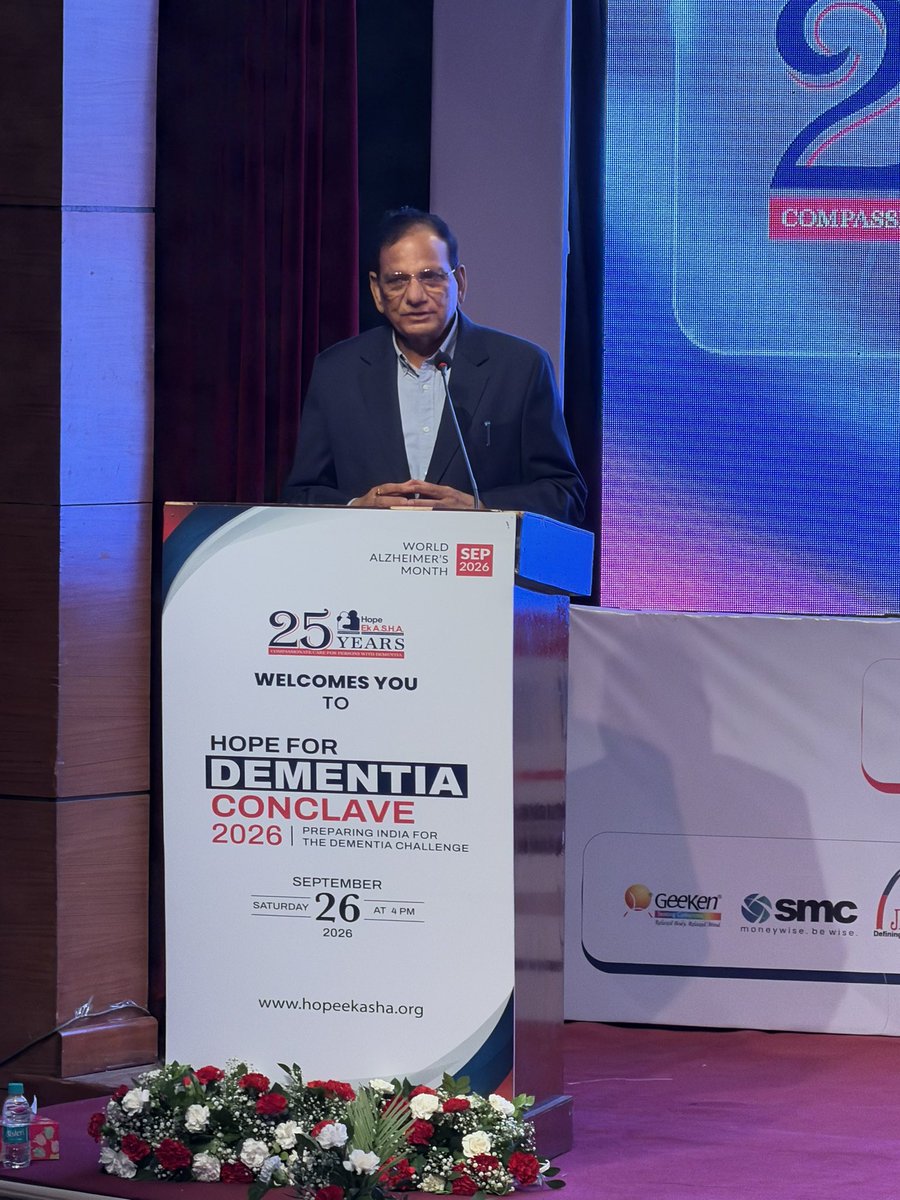 GargiRawat's tweet photo. At the Hope for Dementia Conclave 2026, celebrating 25 years of #HopeEkAsha during World Alzheimer’s Month..  the event saw policymakers, medical professionals, caregivers and advocates come together for the cause. Great to meet so many former NDTV colleagues, as it’s very personal, a colleague of ours,  intrepid journalist Mohuya Choudhury is also a patient. Also learnt a lot about the impact dementia will have on the Indian population in the years to come. Please educate yourselves #Alzheimers