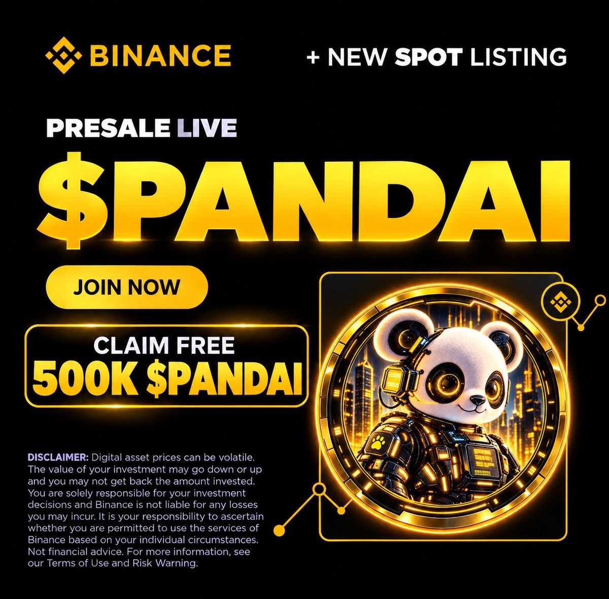 PandaAixbnb's tweet photo. 🐼 $PANDAI is getting ready to make its move.

AI × Crypto × Community 🚀

🎁 Airdrop Retweet post &amp; Drop $bnb address
🔥 Presale LIVE
💰 Listing Price: $0.005
🌐 https://t.co/opNnwjf94E

Join the Panda movement. 🐼

#PANDAI #PandaAI #BNB #Crypto https://t.co/i3Y5jUdnzT