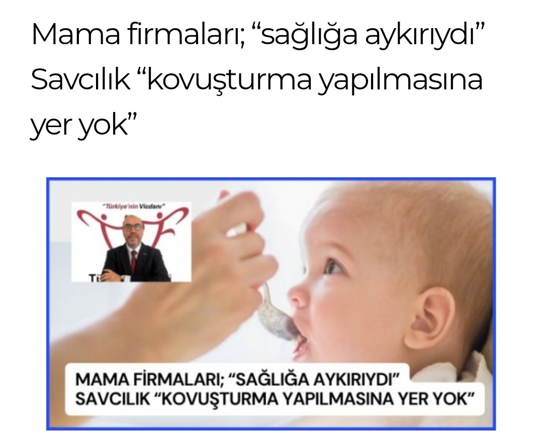 5gvirusnewss's tweet photo. Bebek maması içeriğinde toksin (zehir)madde bulunduğu ve insan sağlığına aykırı olduğunun kabul edilmesine karşın, bebek maması firmaları hakkında Cumhuriyet Savcılığı kovuşturma yapılmasına yer olmadığına  karar verdi. TBF Yürütme Kurulu Üyesi Ömer Keser de itiraz etti. https://t.co/Su2cii6TzN
