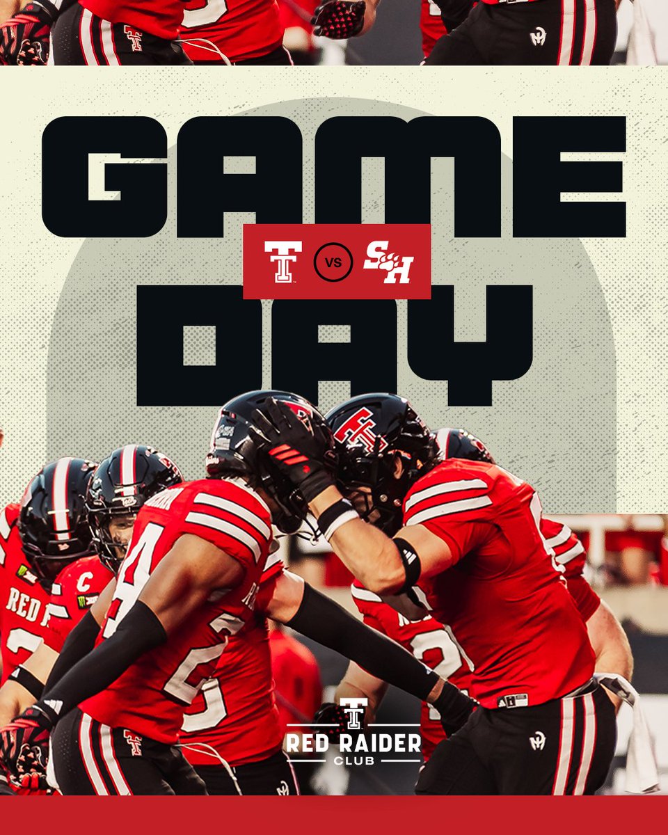 RedRaiderClub's tweet photo. Guns up, it's game day! 👆

Pack Galaxy Stadium and make Red Raider Nation heard all the way in Huntsville. 📣

https://t.co/PcIafD4h9e https://t.co/VxEFNuXYKH