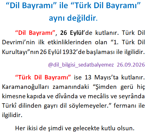 SedatBalyemez1's tweet photo. #dilbayramı #türkdilbayramı #türkçe https://t.co/pk8IlXMgqp