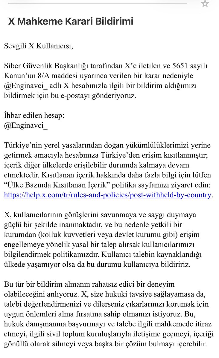 ENGNAVCITR's tweet photo. Verilen Engelleme Kararının Sebebi…
Boyutları çok büyük
Nasıl kapatırız,. nasıl sustururuz..

Devam edin siz…
@spkgovtr https://t.co/rlbOS4NpyD