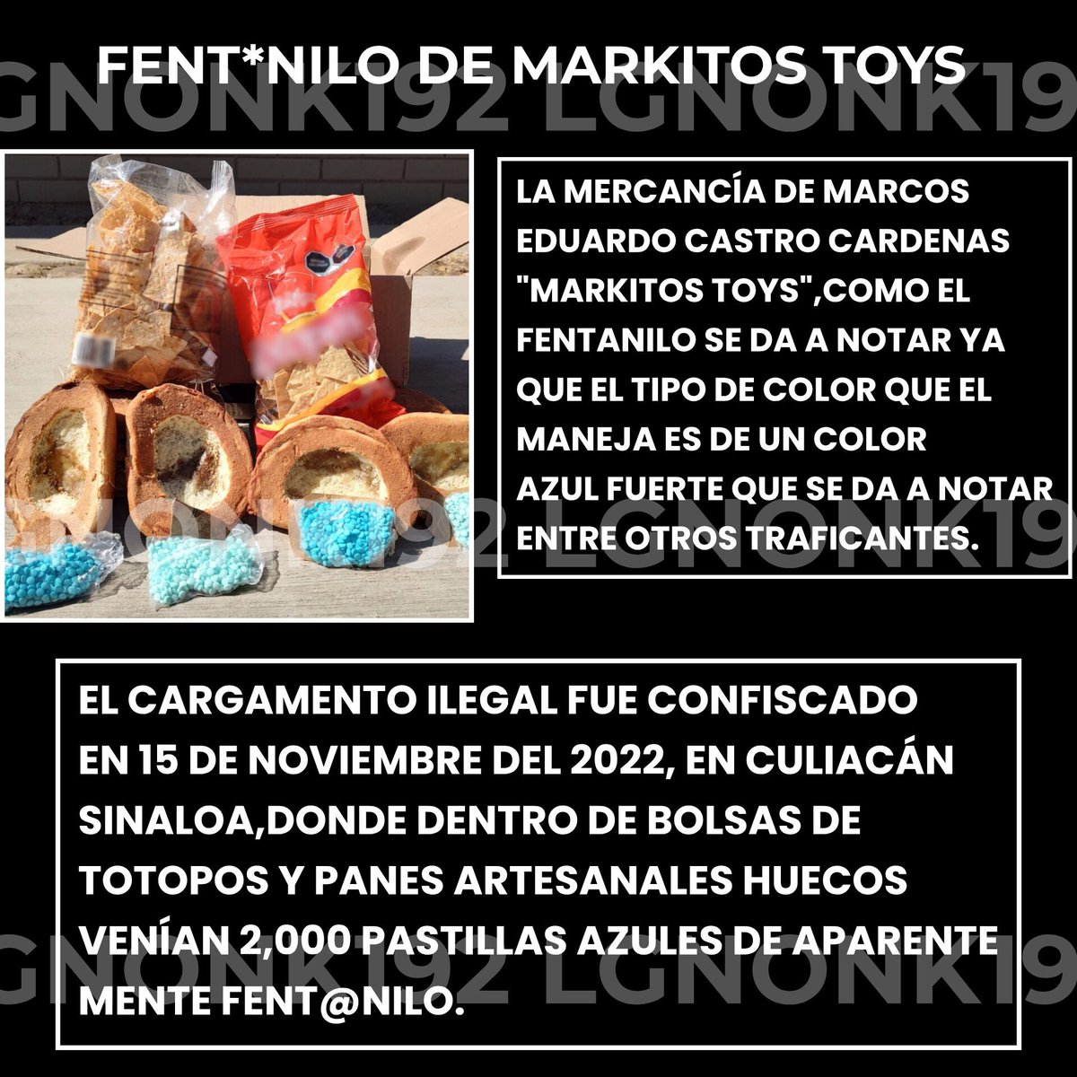 Capitaleaks's tweet photo. Cargamento ilegal Marcos Eduardo "Markitos Toys",el cual fue asegurado el 15 de noviembre del 2022 en Culiacán, Sinaloa,en esos años,"markitos toys" y "El Nini" trabajaban y coordinaban juntos el transporte y exportación del fent*nilo hacia Estados Unidos.#Culiacán #tendencia https://t.co/1ul4r56tRA