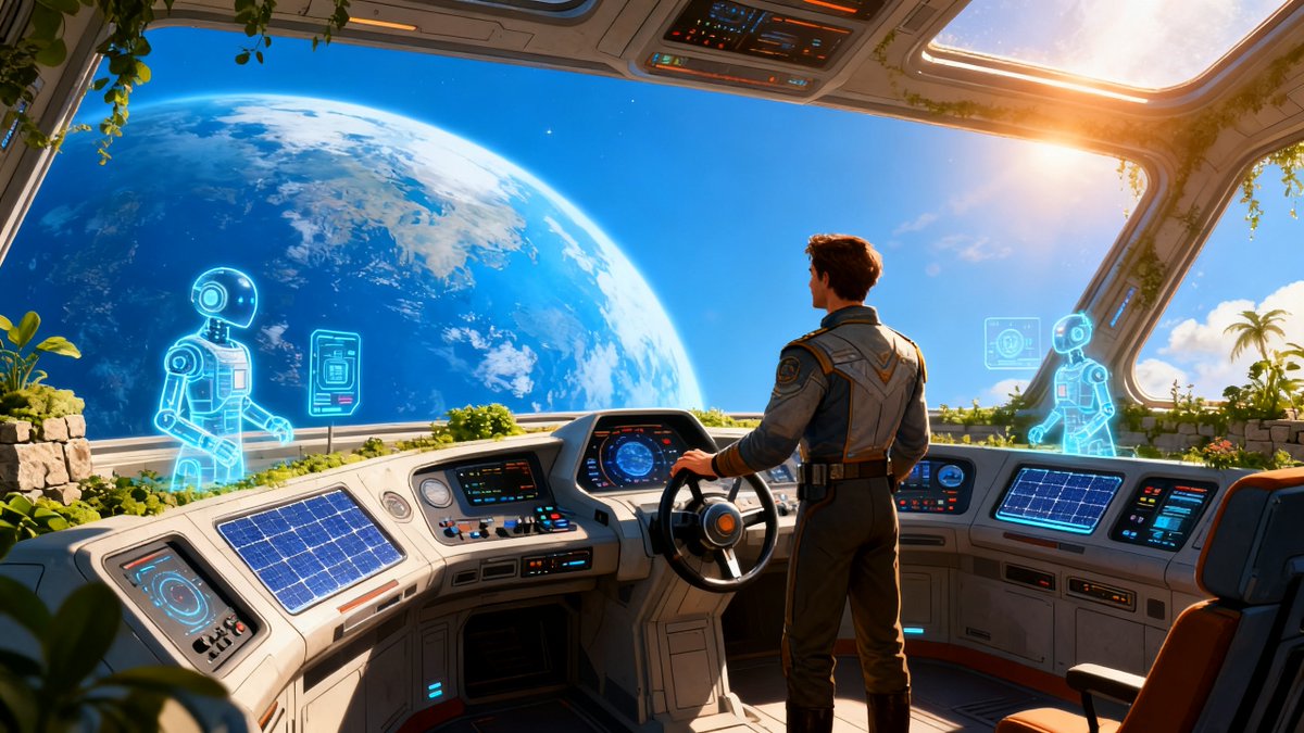 DACCsolana's tweet photo. In most sci fi about super smart AI, humans end up as passengers. Comfortable, irrelevant, along for the ride.

d/acc has one non negotiable: humans stay on the bridge. AI helps. We steer. https://t.co/OtZfD35C9F
