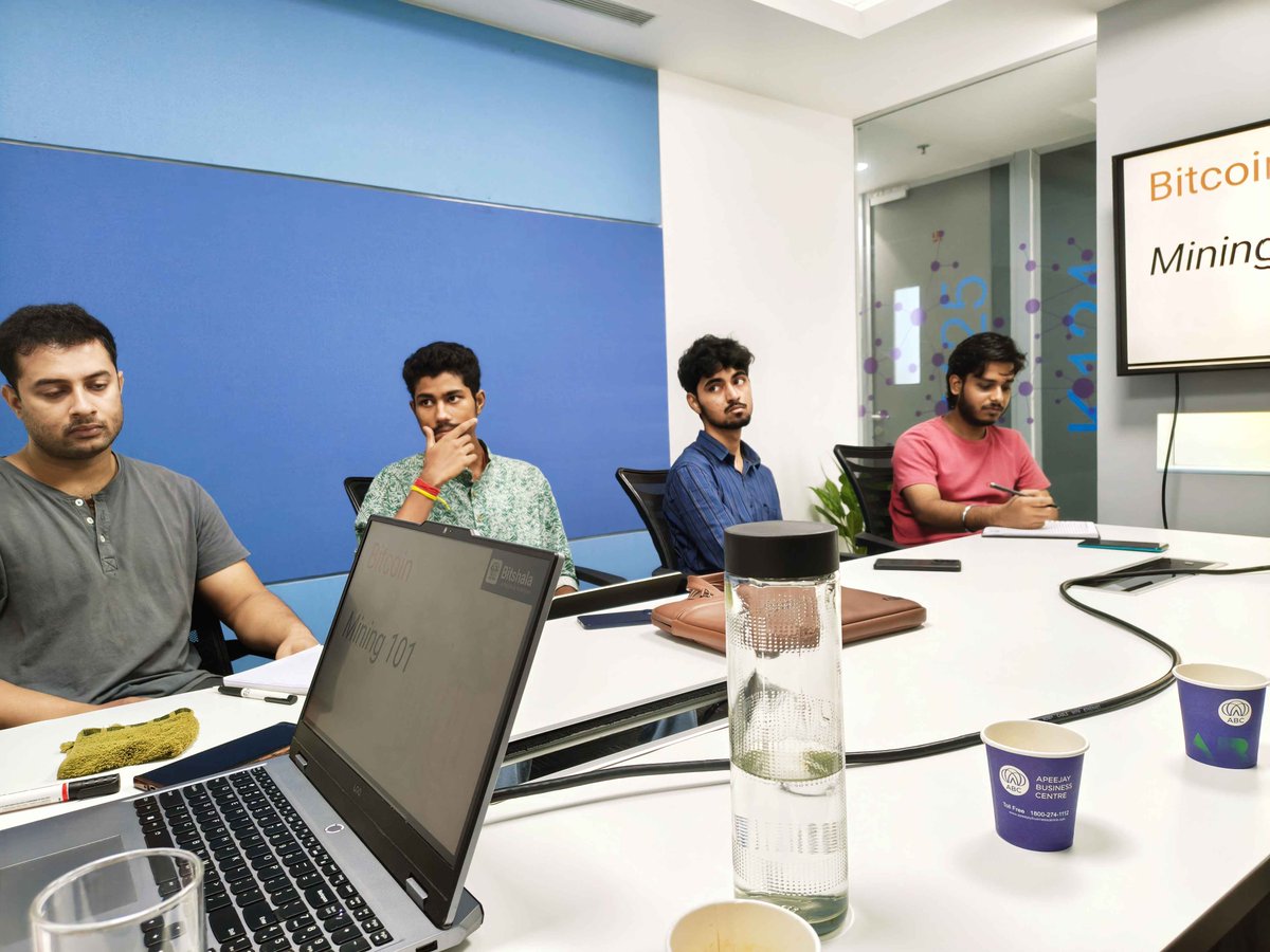 bitshala_org's tweet photo. The Bitcoin Mining 101 workshop in Kolkata just wrapped up! 🟠⚡️

A huge thank you to everyone who showed up to explore how Bitcoin turns electricity into decentralized consensus; no clock, no central server, no authority, just pure thermodynamic truth. 🔥

We unpacked: UTXOs, Hash functions, Cryptography, Bitcoin scarcity, Mining, Running a node

Missed it? Keep an eye out for the next one. The rabbit hole only gets deeper. 🐇🧡