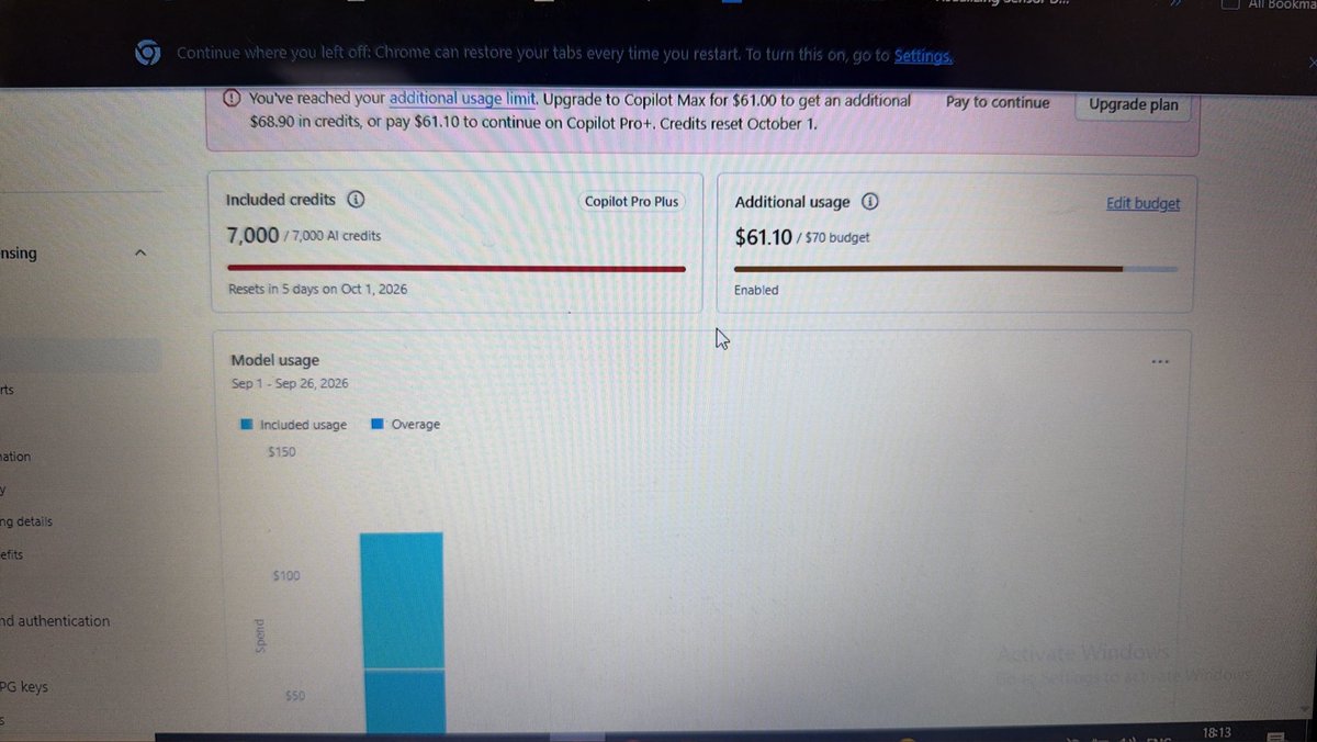 annanadhoni77's tweet photo. @claudeai Hi @GitHubCopilot, I bought the $29 Copilot Pro+ plan yesterday, but a huge amount of my credits has already been used. I’ve made only 10–12 prompts, mostly small changes to my app. Why is the usage so high? Please check and explain. I’ve also tried contacting support. https://t.co/KUbcPo9xpD