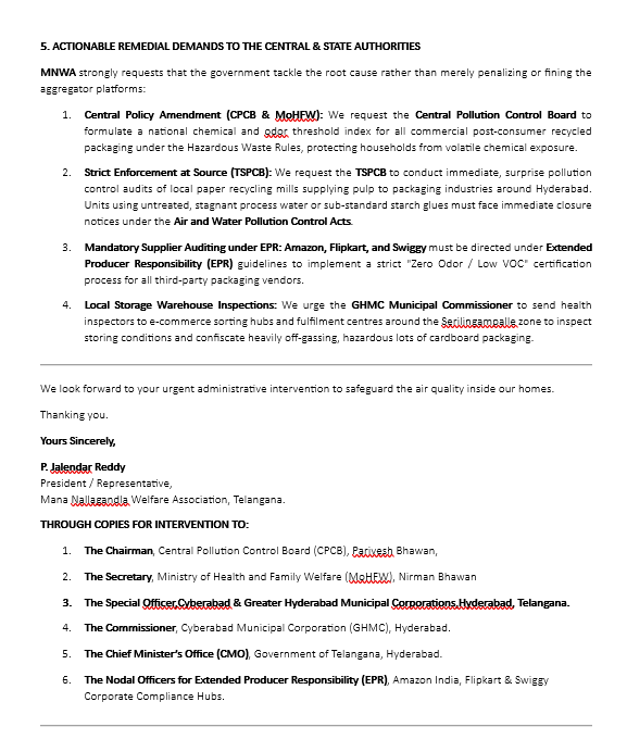 MnwaTG's tweet photo. Investigate unorganised recycling mills using toxic glues/wastewater. Audit EPR platforms now! 
@CPCB_OFFICIAL @MoHFW_INDIA @TelanganaPCB @TelanganaCMO @CommissionrGHMC @cdmatelangana @AmazonInCorporate @Swiggy@cdmatelangana @CMC_Offcl @TelanganaCMO @MoHFW_INDIA https://t.co/Ytjtc4rZIJ